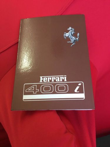Ferrari 400 i owners manual