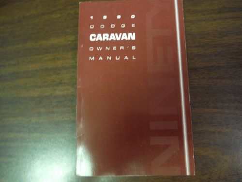 1990 dodge caravan owner&#039;s manual with extras in sleeve