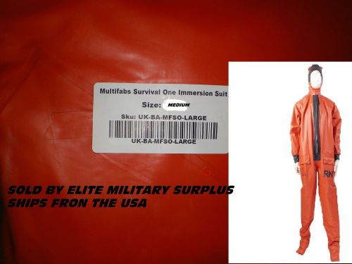 Multifabs survival one immersion suit size medium  british navy water disaster