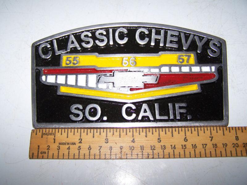 Classic chevys  so.  calif.  car club plaque