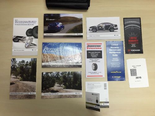 Subaru wrx/wrx sti 2015 owner&#039;s manual books with case oem &amp; navigation