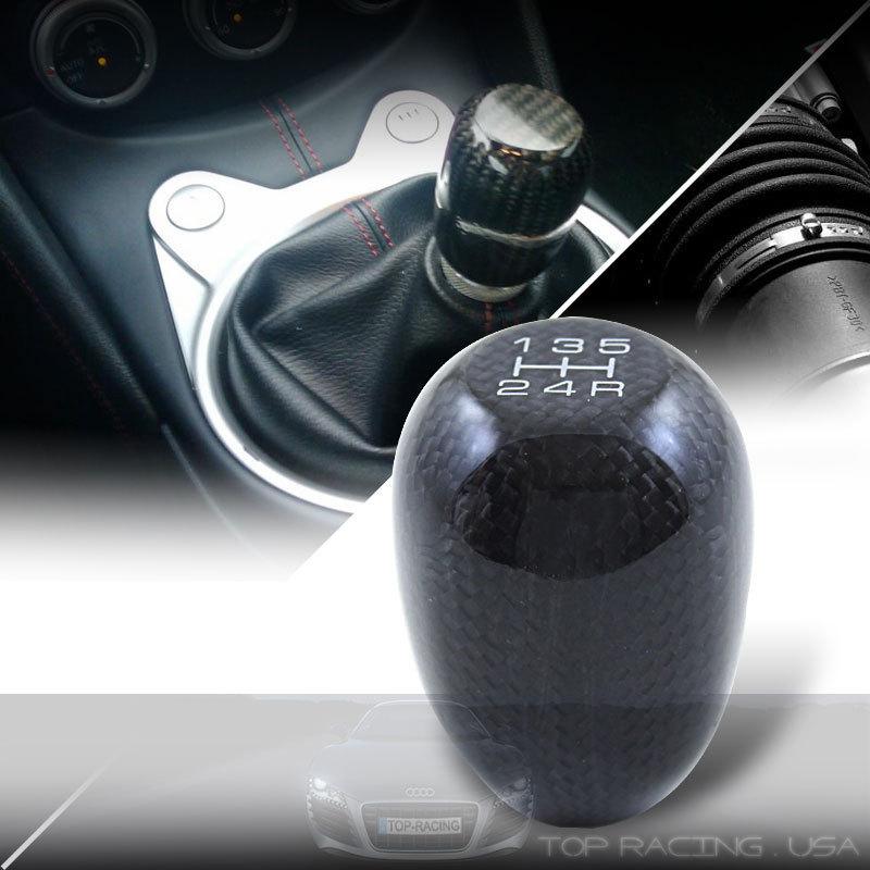 Universal 5-speed manual mt racing shifter shift knob real carbon fiber