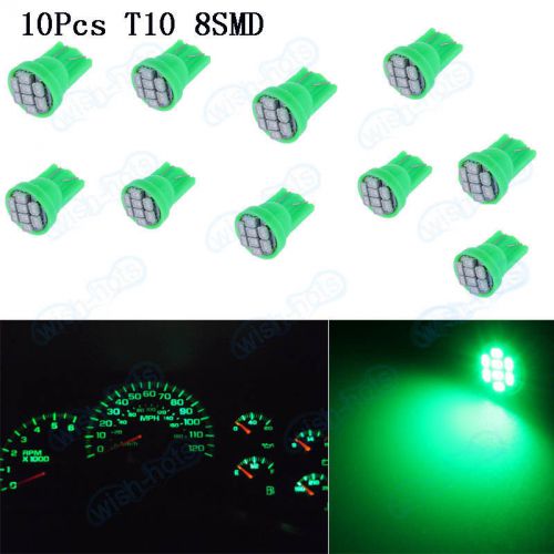 10pcs t10 158 194 wedge green speedometer instrument gauge cluster led light xb