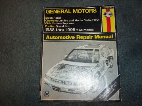 Haynes general motors automotive repair manual 38010 (1671) 1988 - 1995