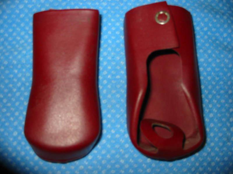 1967-75 g.m. seat belt boots (bolt covers) red w/ snaps