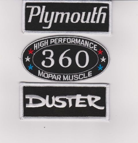 Plymouth: duster 360 sew/iron on patch badge emblem embroidered mopar hemi car