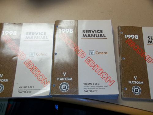 1998 cadillac catera second edition service shop repair manual