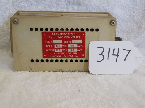 Flite-tronics pc6a transistorized 12 volt to 24 volt converter (3147)