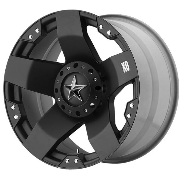 (4) new kmc wheels xd rockstar xd77578087310 17x8  matte black f250 350 pickup  