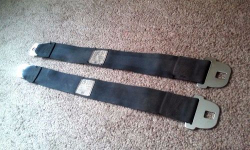 Pair of 1960&#039;s-1070&#039;s gm deluxe seat belts (male end)   buick chevy olds pontiac