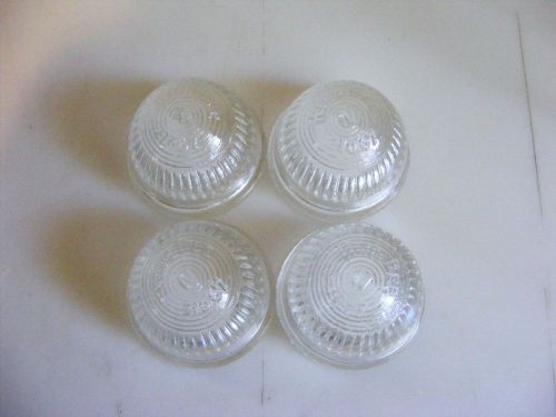 Vintage set of 4 original king bee clear glass light lenses clearance/reverse