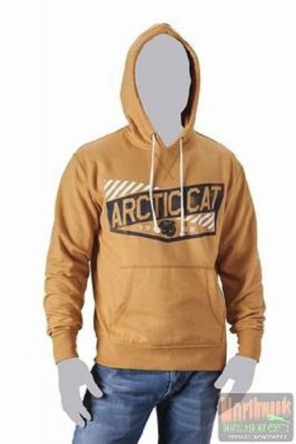 Arctic cat men&#039;s 1962 snowmobile hoodie / sweatshirt - gold 5259-64*