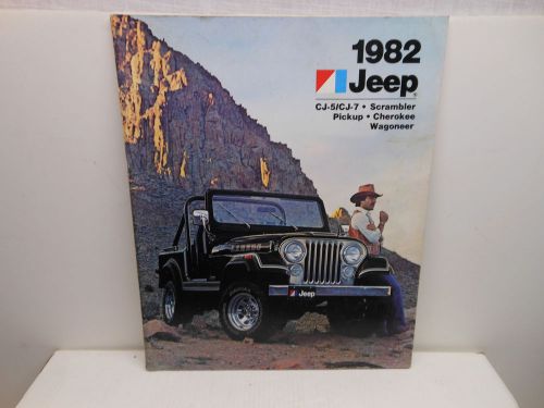 1982 jeep sales brochure cj cherokee scrambler pickup 35 page full color