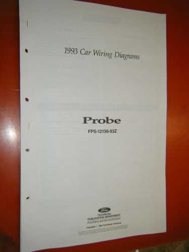 1993 ford probe factory wiring diagrams sheets service