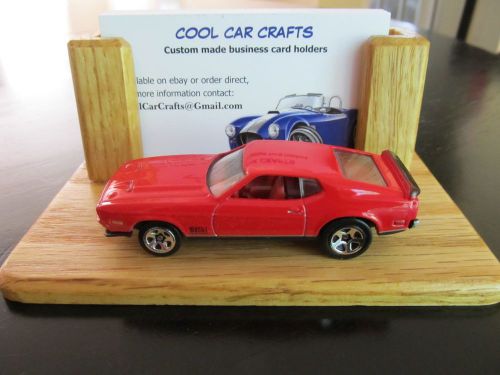 Mustang mach 1 oak business card holder desk die cast james bond 007 car 1971 72