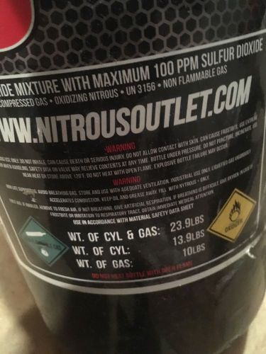 10 lb nitrous outlet bottle new