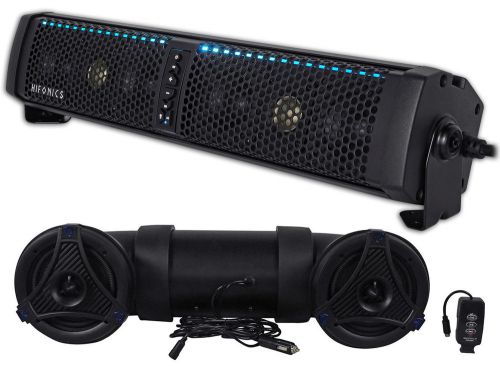 Hifonics tps-6 six-speaker waterproof bluetooth marine, atv, utv soundbar system