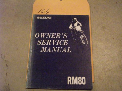 1993 suzuki rm80 dirt bike owner&#039;s service manual part #: 99011-02b27-03a