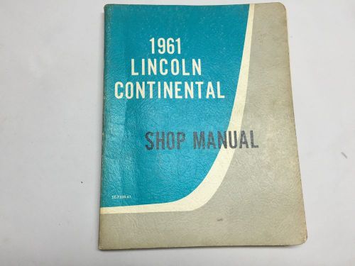 1961 lincoln continental original shop manual/like new