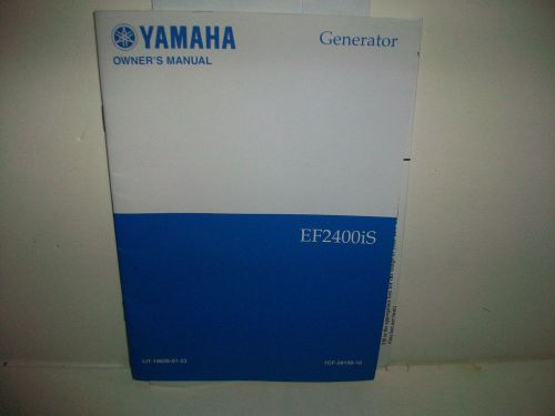 Yamaha generator ef2400is owners manual