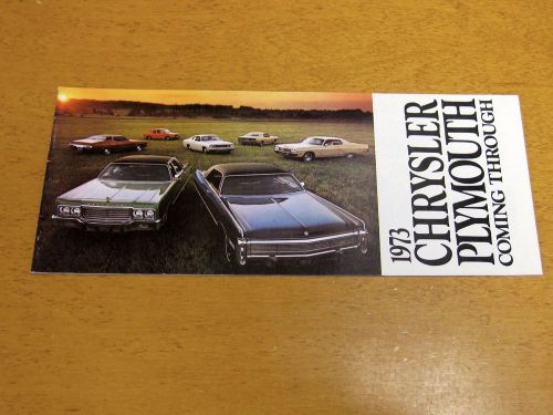 1973 chrysler  plymouth factory color dealer brochure