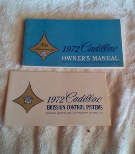 1972 cadillac owners manual set