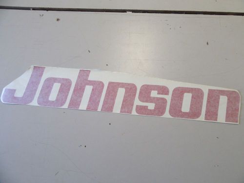 Johnson red decal 33 5/8&#034; x 5 7/8&#034; marine boat