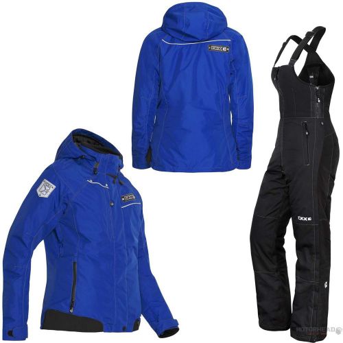 Snowmobile ckx oxygen jacket suit blue pants bib women small snow coat winter