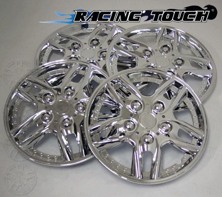 Wheel cover replacement hubcaps 15&#034; inch metallic chrome hub cap 4pcs set #515