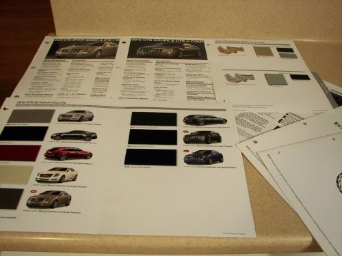 2012 cadillac cts-v dealer order guide &amp; product info manual book -options,specs