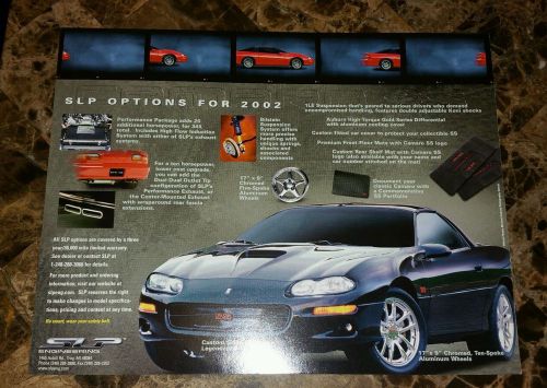 Original 2002 gm slp chevrolet camaro dealership brochure/card