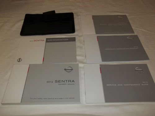 2012 nissan sentra new owner&#039;s manual 6/pc.set &amp; black new style nissan case,,
