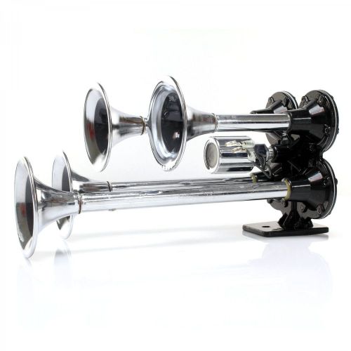 Habanero 4 trumpet high output train horn with valve accessories mini bike