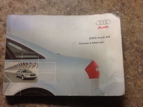 2002 audi a6 owner manual user guide quattro 2.7l 3.0l v6 4.2l v8 cvt sedan