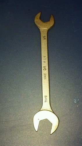 Mac tools 1/2" x 9/16" double open end wrench dr1618 6" long