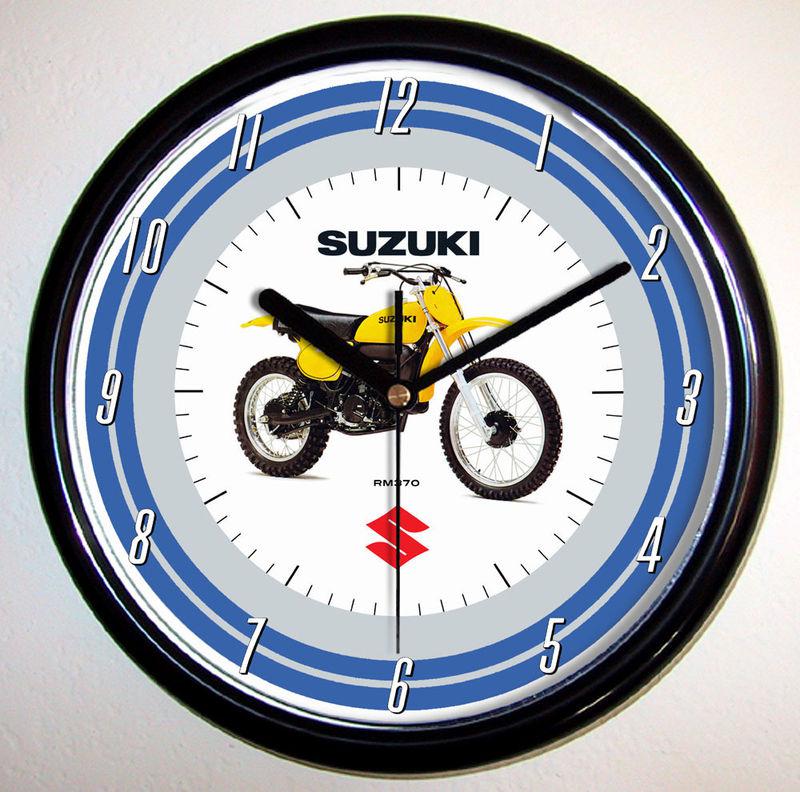 Suzuki rm370  motorcycle wall clock 1977 1978 1979 1980 rm-370