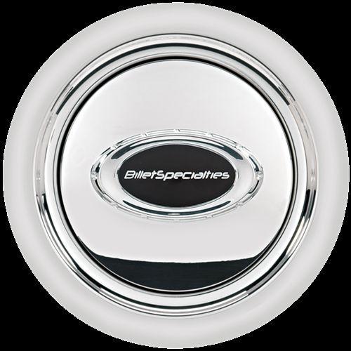 Billet specialties black logo bsp32725 polished horn button kit smooth outer