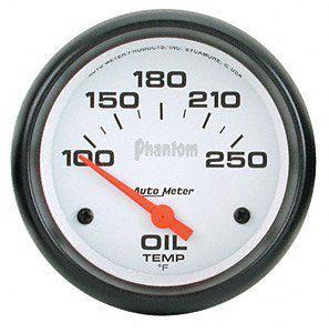 Auto meter 5847 phantom 2-5/8in 100-250deg short sweep electric oil temp gauge