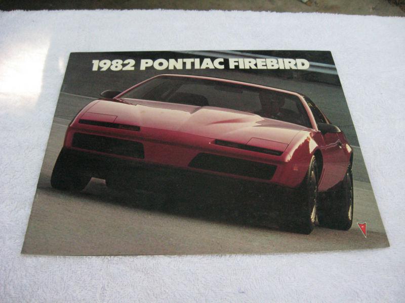 1982 pontiac firebird sales brochure-original from dealership