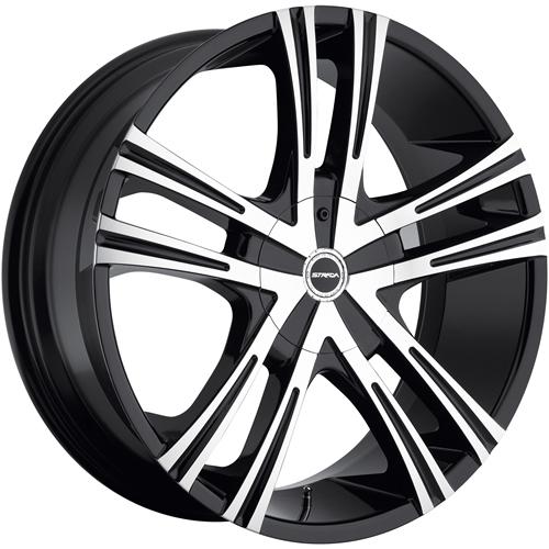 22x8.5 black strada primo wheels 5x4.5 5x120 +18 bmw x6m 5 series 550 m6