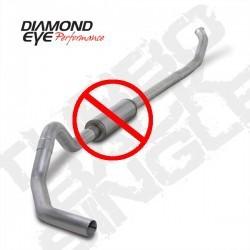 Diamond eye exhaust- 03-04 dodge 4" alum-turbo back single muffler delete