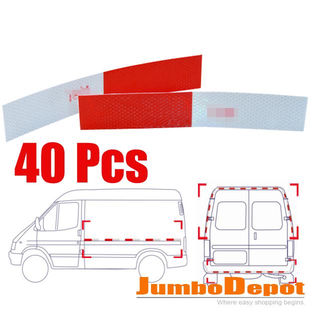 New red&silver reflective strip sticker universal for auto car motorcycle bike