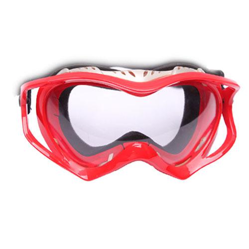 Windproof motorcross motorcycle goggles atv transparent lens glasses red 1213