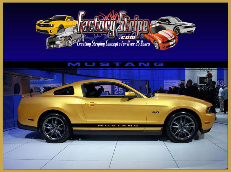Ford mustang logo center rocker panel side decal factory stripe 2005-2013