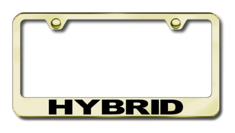 Honda hybrid laser etched gold license plate frame -metal made in usa genuine