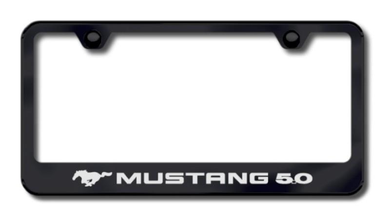 Ford mustang 5.0 laser etched license plate frame-black made in usa genuine