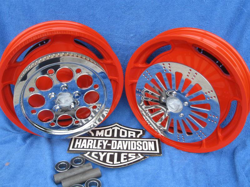 Harley  street glide air  strike  touring wheels,rotors,pulley nice package deal