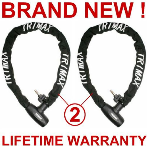2 new trimax motorcycle/bicycle/atv security lock/chain