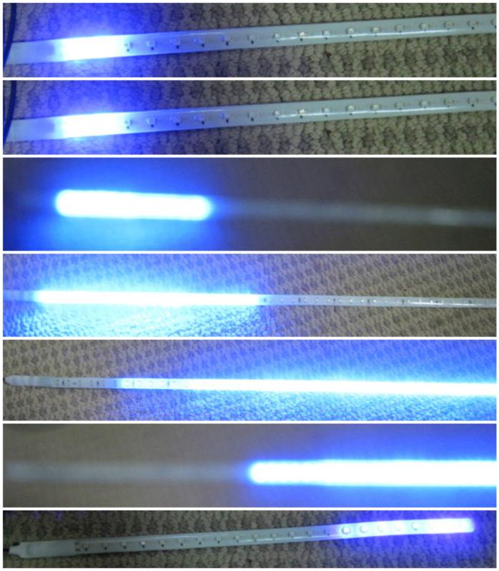 Blue 2x 60cm 2ft car knight rider lamp running led strip light flash light`