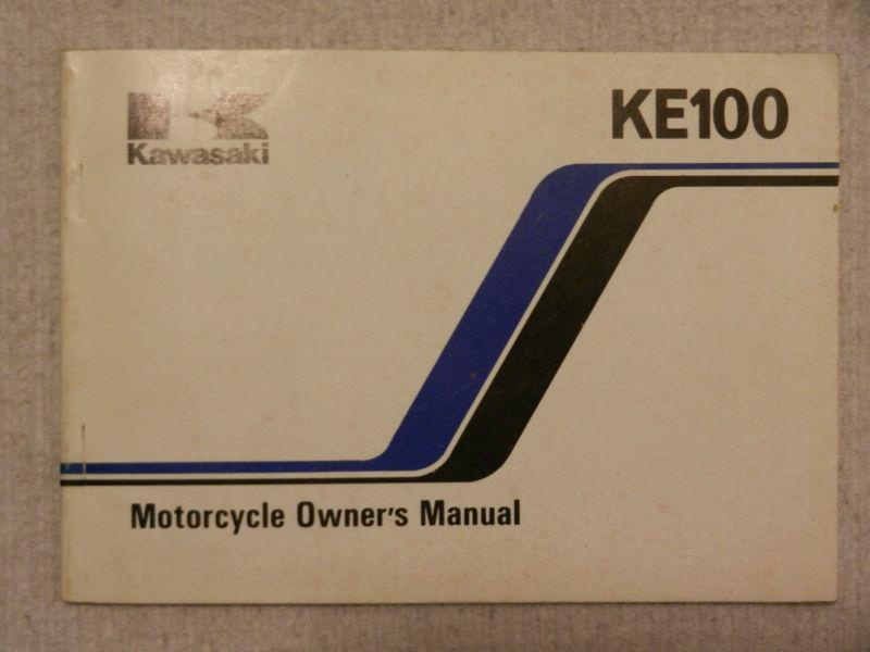 Owner's manual – 1982 ke100 (ke100-b1) - kawasaki – 99920-1162-02 - new